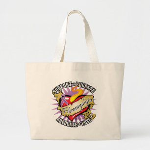 Bolsa Tote Grande Coração do clássico da fibromialgia