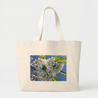Bolsa Tote Grande Coração florescente de cereja