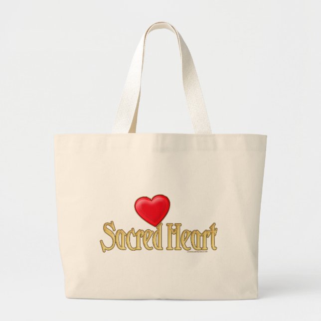 Bolsa Tote Grande Coração sagrado (Frente)