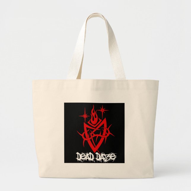 Bolsa Tote Grande Coração Tribal morto Daze (Frente)