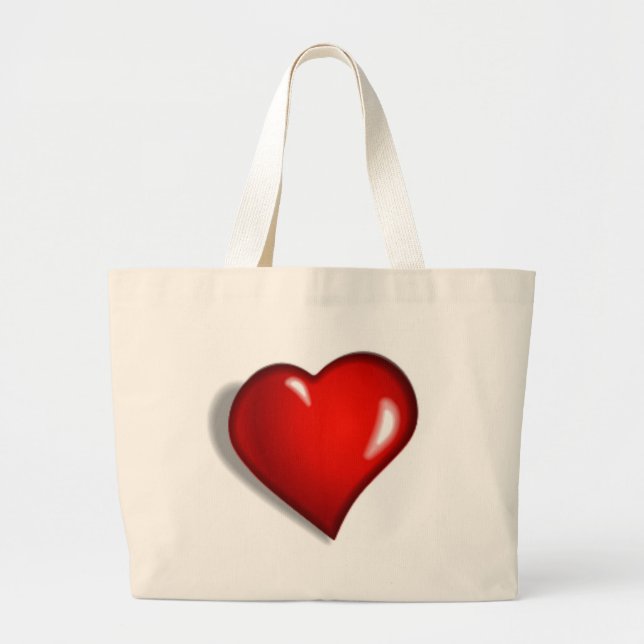 BOLSA TOTE GRANDE CORAÇÃO VERMELHA (Frente)