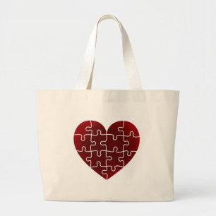 Bolsa Tote Grande Corações Enigerados