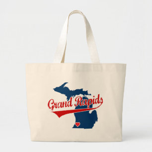 Bolsa Tote Grande Corações Grand Rapids Michigan