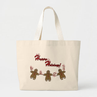 Bolsa Tote Grande Corda de Gingerbreadmen