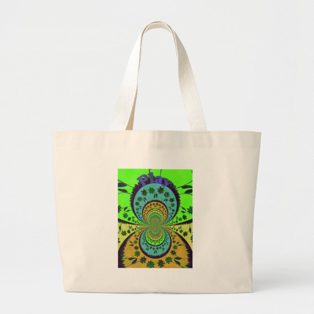 Bolsa Tote Grande Cores de Hakuna Matata Tradicional Africano.png (Frente)