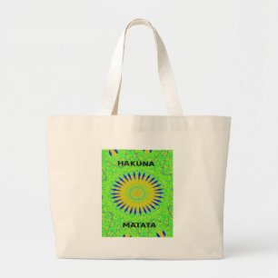 Bolsa Tote Grande Cores do Tecido Tradicional Africano Verde ouro