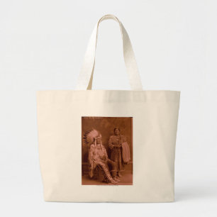 Bolsa Tote Grande Corta as orelhas do urso e a esposa - corvo