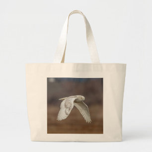 Bolsa Tote Grande Coruja de neve em voo
