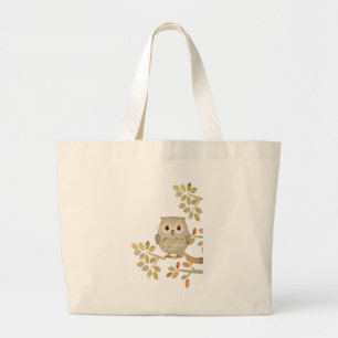 Bolsa Tote Grande Coruja musical da árvore