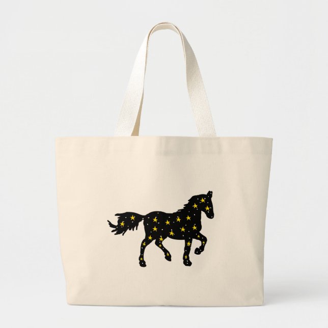 Bolsa Tote Grande Cosmic Horse Sign Tote Bag (Frente)