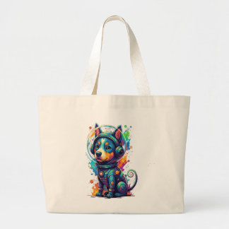 Bolsa Tote Grande Cosmic Pup Astronaut - Tote
