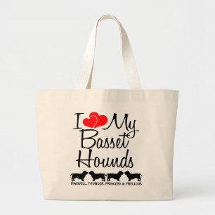 Bolsa Tote Grande Costume Amo A Minha Bag De Quatro Hounds