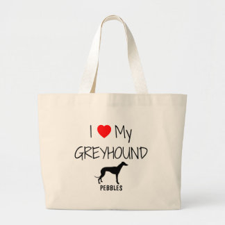 Bolsa Tote Grande Costume Amo Meu Greyhound