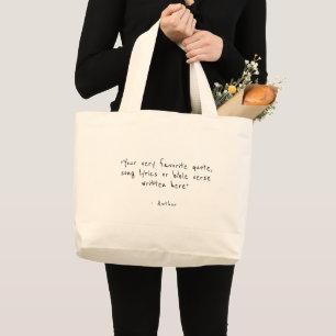 Bolsa Tote Grande Cota personalizada ou verso bíblia - crie a sua