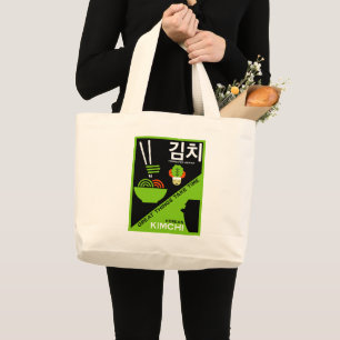 Bolsa Tote Grande Cozinha Kimchi Coreana