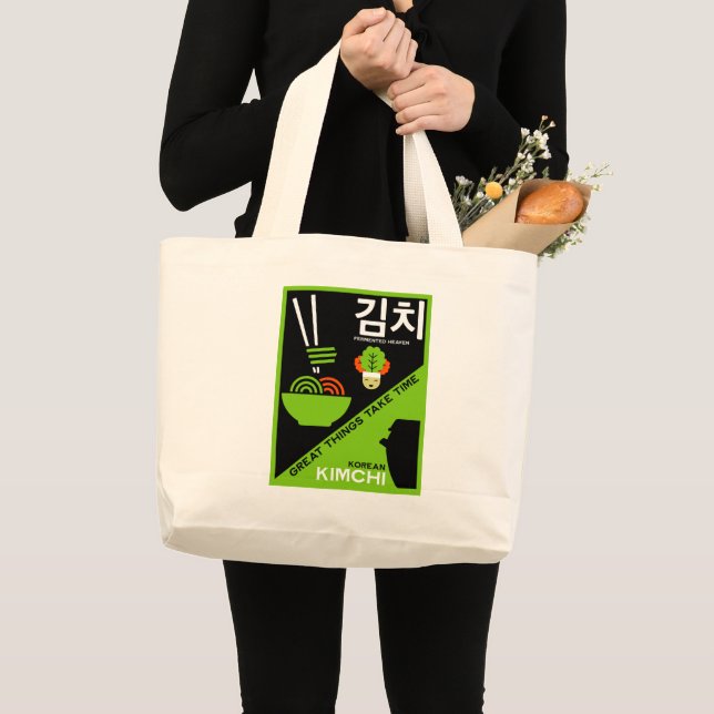 Bolsa Tote Grande Cozinha Kimchi Coreana (Frente (produto))