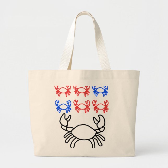 Bolsa Tote Grande Crab Astrology Identity Tote – Heart‑Led Sign Gift (Frente)