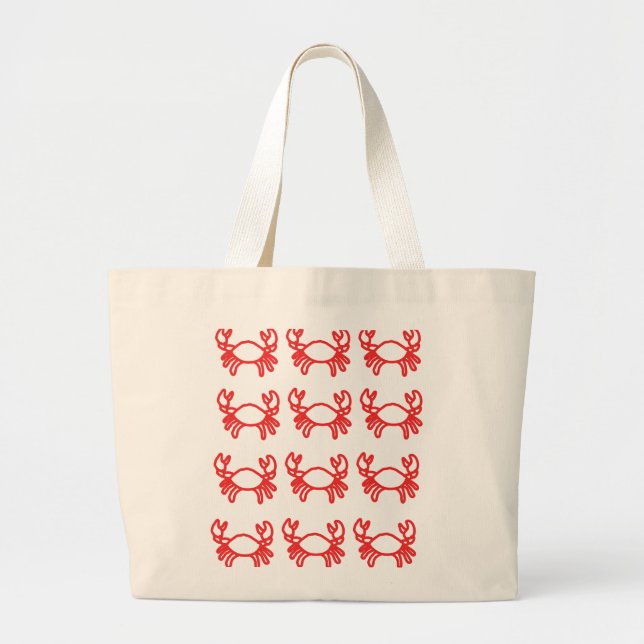 Bolsa Tote Grande Crab Zodiac Tote Bag – Deep Cancer Sign Energy (Frente)