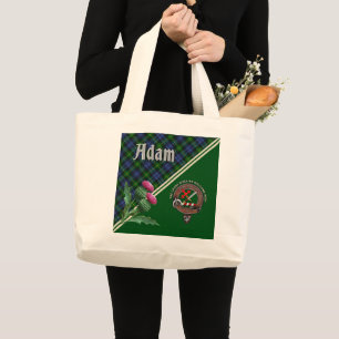 Bolsa Tote Grande Crachá Adam Clan & Tartan Grande Saco de Tote