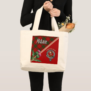 Bolsa Tote Grande Crachá de Clã Adair & Tartan Large Tote Bag