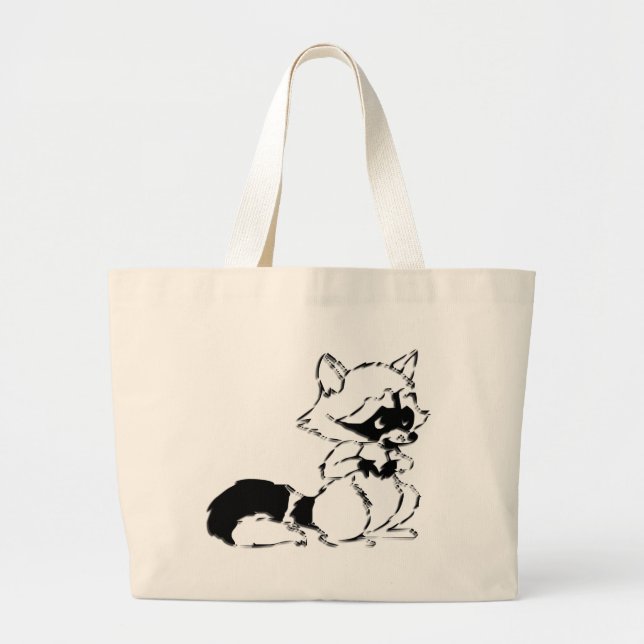 Bolsa Tote Grande Crafty Raccoon (Frente)