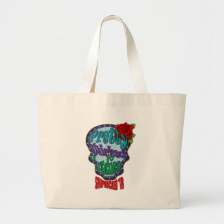 Bolsa Tote Grande Crânio mau bonito do açúcar