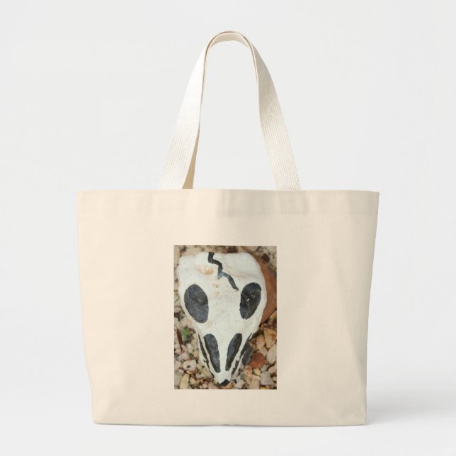 Bolsa Tote Grande crânio pintado (Frente)