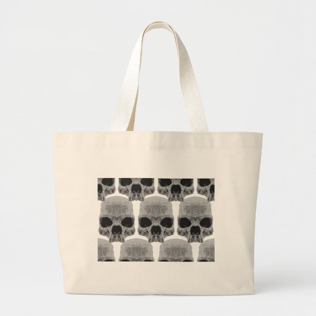 Bolsa Tote Grande crânios de gótico (Frente)
