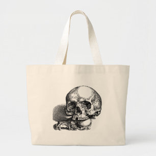 Bolsa Tote Grande Crânios, ser humano e animal