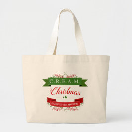 Bolsa Tote Grande CREAM Christmas Rules! Jumbo Tote