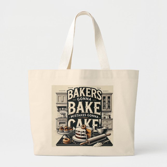 Bolsa Tote Grande Criadores de padaria e bolo (Frente)