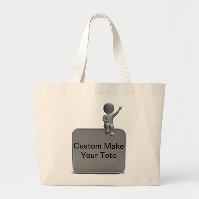 Bolsa Tote Grande Criar sua própria sacola! (Frente)