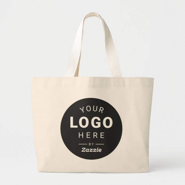 Bolsa Tote Grande Crie Seu Próprio Design de Logo (Frente)
