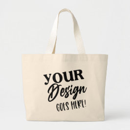 Bolsa Tote Grande Crie seu próprio design personalizado