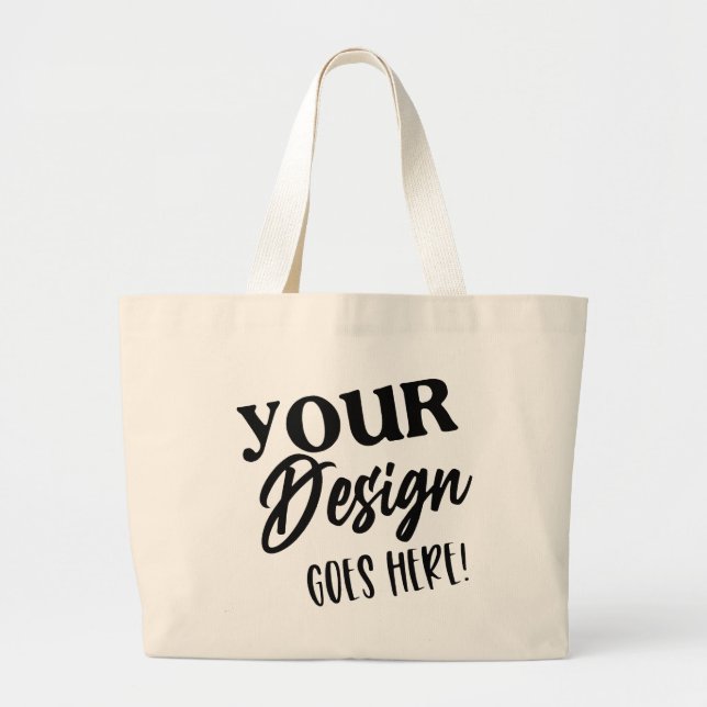 Bolsa Tote Grande Crie seu próprio design personalizado (Frente)