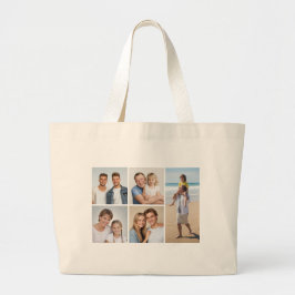 Bolsa Tote Grande Crie sua própria colagem de fotos