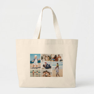 Bolsa Tote Grande Crie sua própria colagem de fotos 7