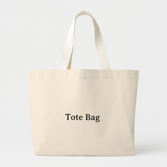 Bolsa Tote Grande Crie Sua Própria Promoção de Marca Simples (Frente)