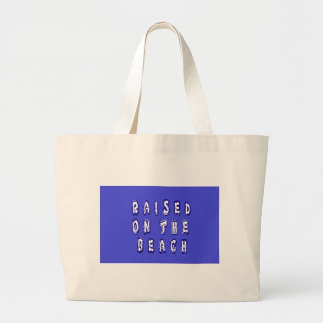 Bolsa Tote Grande Crie sua própria vida de praia inspiracional (Frente)