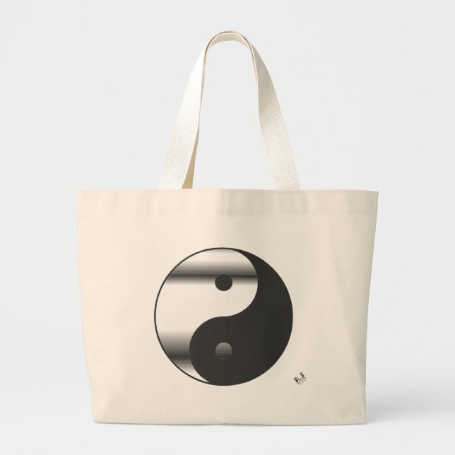 Bolsa Tote Grande Cromo de Yin Yang (Frente)