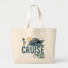 Bolsa Tote Grande Cruise Squad 2026 Tote Bag Vacation