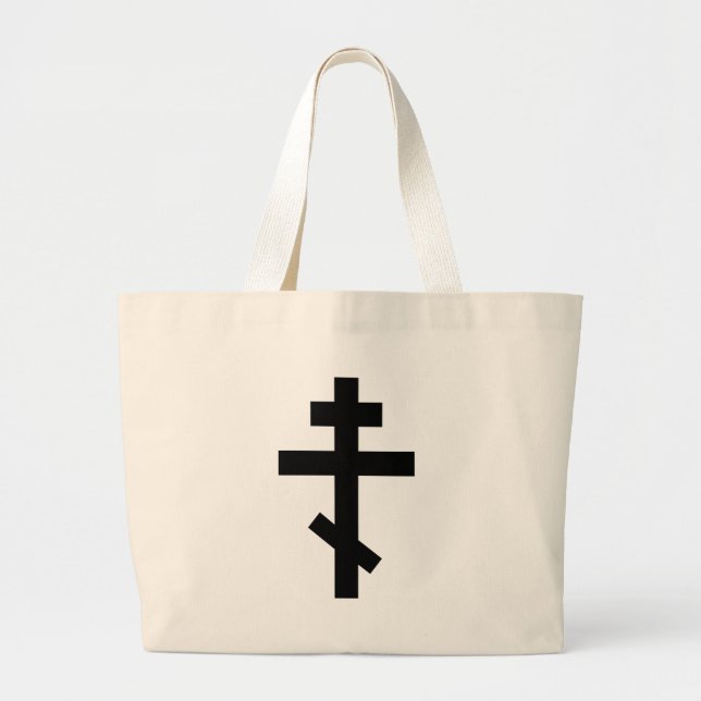 Bolsa Tote Grande Cruz ortodoxo (Frente)