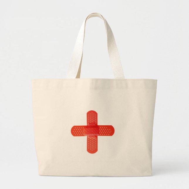 Bolsa Tote Grande Cruz vermelha (Frente)