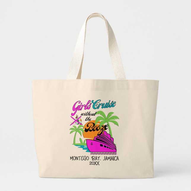 BOLSA TOTE GRANDE CRUZEIRO DE MENINAS SEM BEBIDA DESTINO FÉRIAS (Frente)