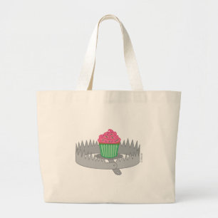 Bolsa Tote Grande Cupcake da armadilha do urso