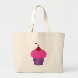 Bolsa Tote Grande Cupcake rosa