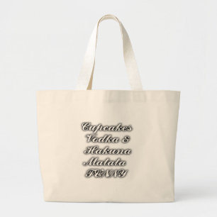 Bolsa Tote Grande Cupcakes Vodka Hakuna Matata FUNNY