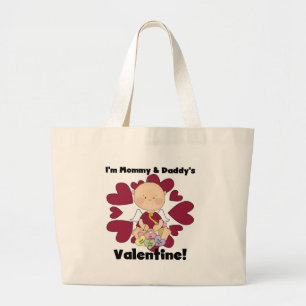 Bolsa Tote Grande Cupido do menino dos Namorados das mamães e do pa