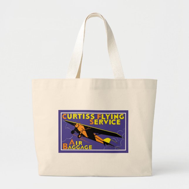 Bolsa Tote Grande Curtiss Flying Service (Frente)
