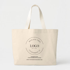 Bolsa Tote Grande Custom Logo Branded for Small Business Simple